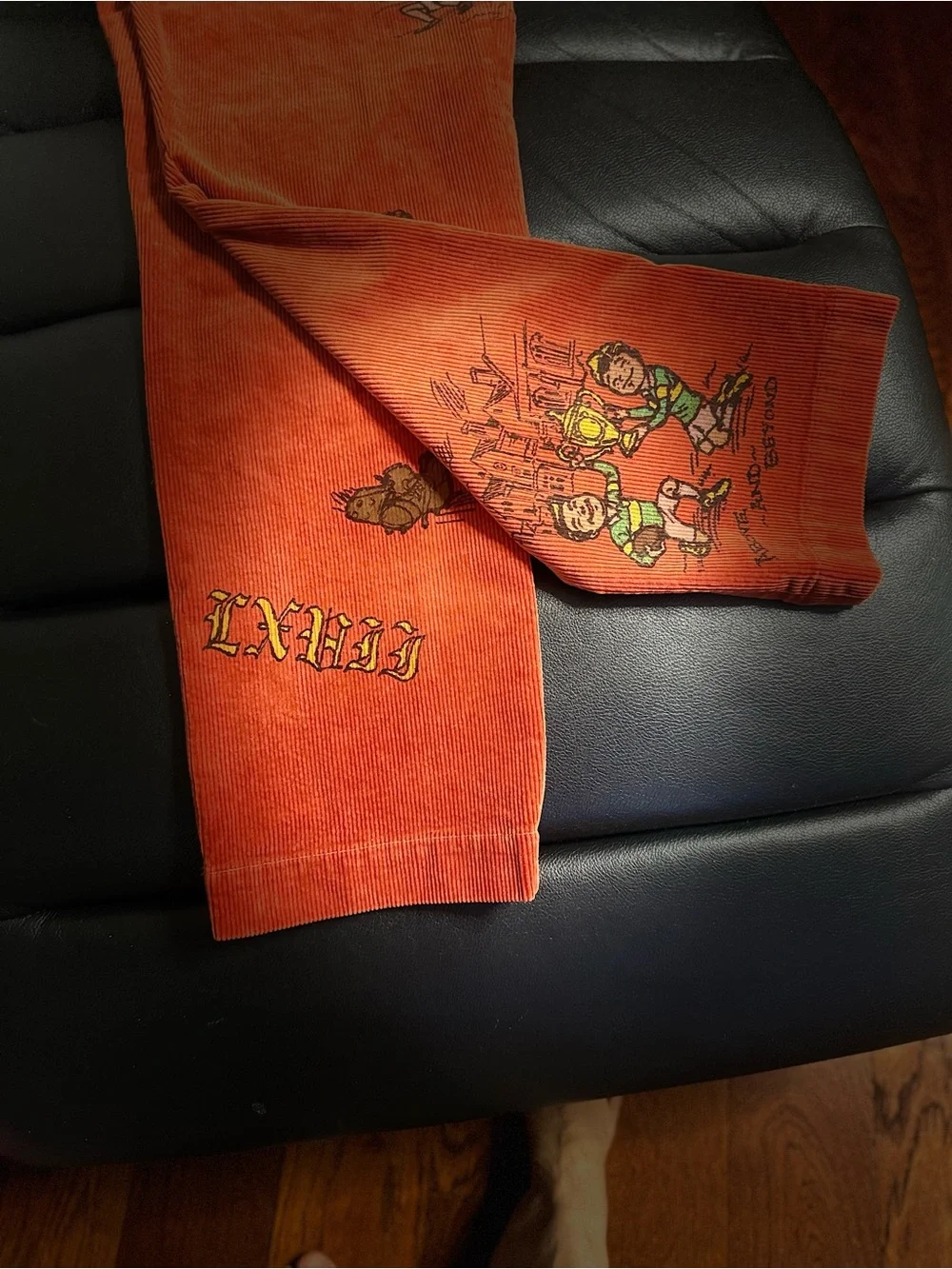 Polo by Ralph Lauren Red Corduroy Jeans with Sports Graphic